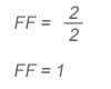 Equation for calculating fall factors resulting in a fall factor of one FF1
