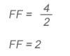 Equation for calculating fall factors resulting in a fall factor of two FF2